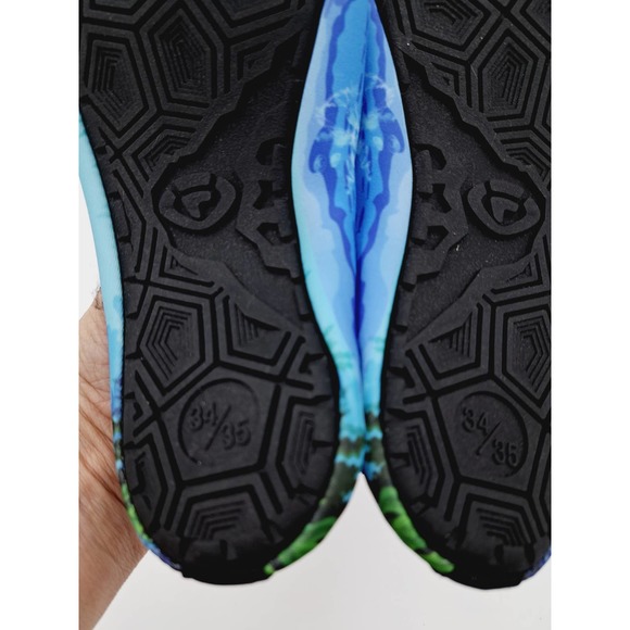 Met520 Shoes Met52 Blue Underwater Themed Water Shoes Kids 3435 Us